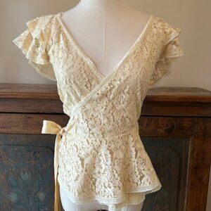 Vintage Betsey Johnson Evening Lace Wrap-Around Top